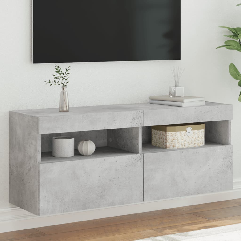 Mueble de pared para TV madera de ingeniería blanco 80x30x30 cm