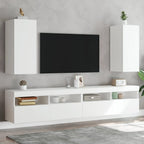 Muebles de pared de TV 2 uds madera gris hormigón 100x30x30 cm