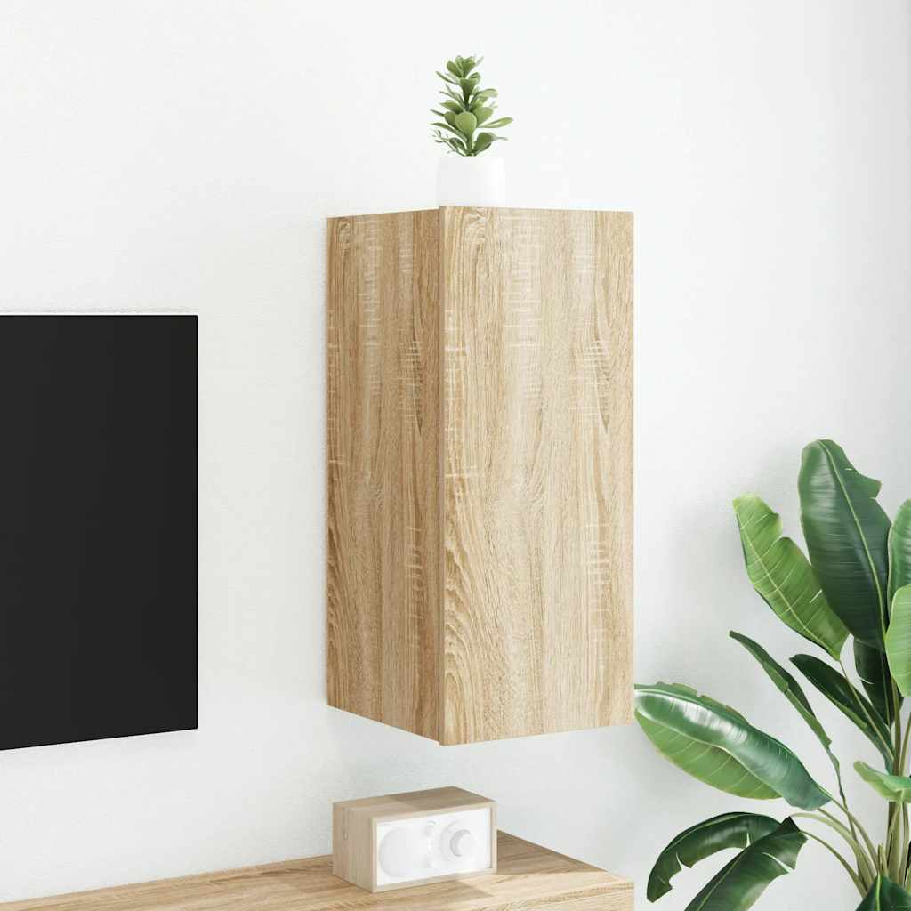 Mueble de pared para TV madera de ingeniería blanco 80x30x30 cm