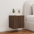 Mueble de pared TV con luces LED gris hormigón 140x31x38 cm