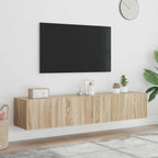 Muebles de TV 2 uds 100x31x25,5 cm Madera ingeniería envejecida