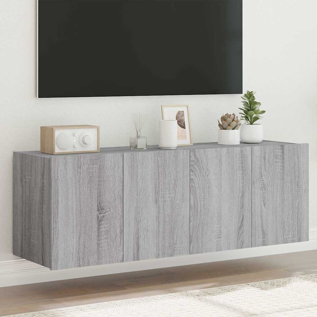 Muebles de TV 2 uds 100x31x25,5 cm Madera ingeniería envejecida