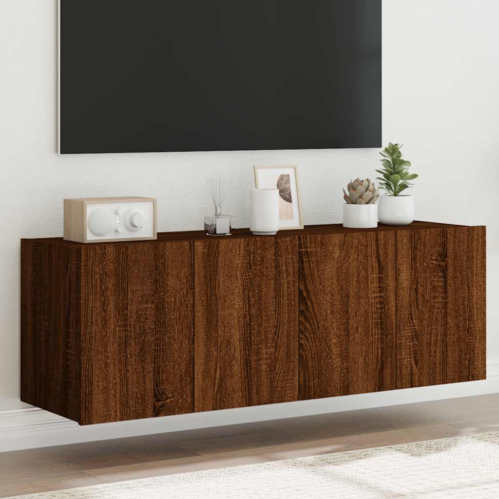 Muebles de TV 2 uds 100x31x25,5 cm Madera ingeniería envejecida