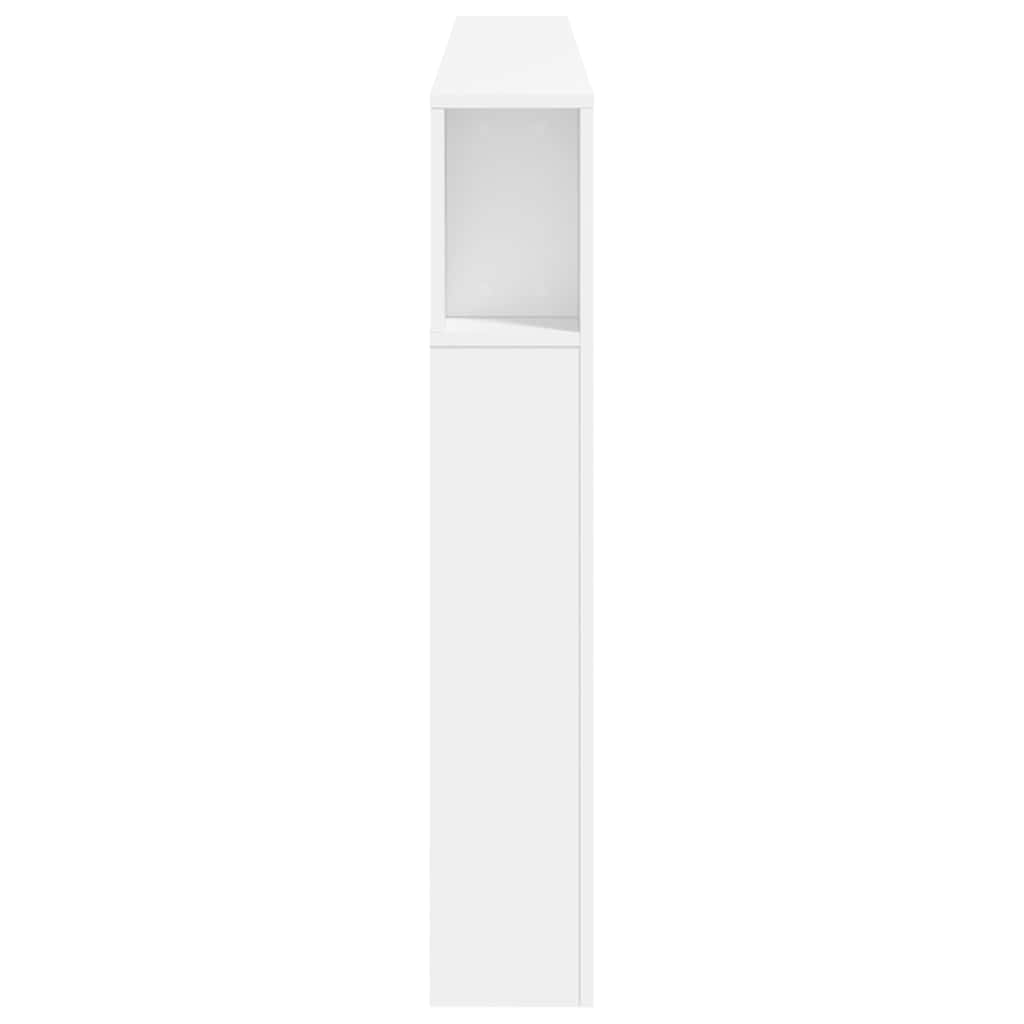 Cabecero con LED madera de ingeniería blanco 200x18,5x103,5 cm