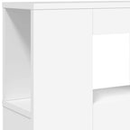 Cabecero con LED madera de ingeniería blanco 200x18,5x103,5 cm