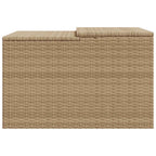 Caseta de robot cortacésped ratán sintético beige 86x90x52/57cm