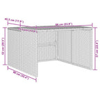 Caseta de robot cortacésped ratán sintético beige 86x90x52/57cm
