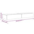 Mueble de TV con luces LED 2 uds gris hormigón 60x35x15,5 cm