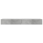 Mueble de TV con luces LED 2 uds gris hormigón 60x35x15,5 cm