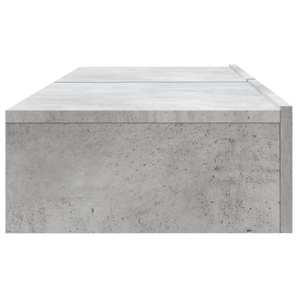 Mueble de TV con luces LED 2 uds gris hormigón 60x35x15,5 cm