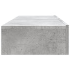 Mueble de TV con luces LED 2 uds gris hormigón 60x35x15,5 cm