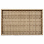 Mesa con bandeja plegable ratán sintético beige 65x40x75 cm