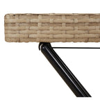 Mesa con bandeja plegable ratán sintético beige 65x40x75 cm