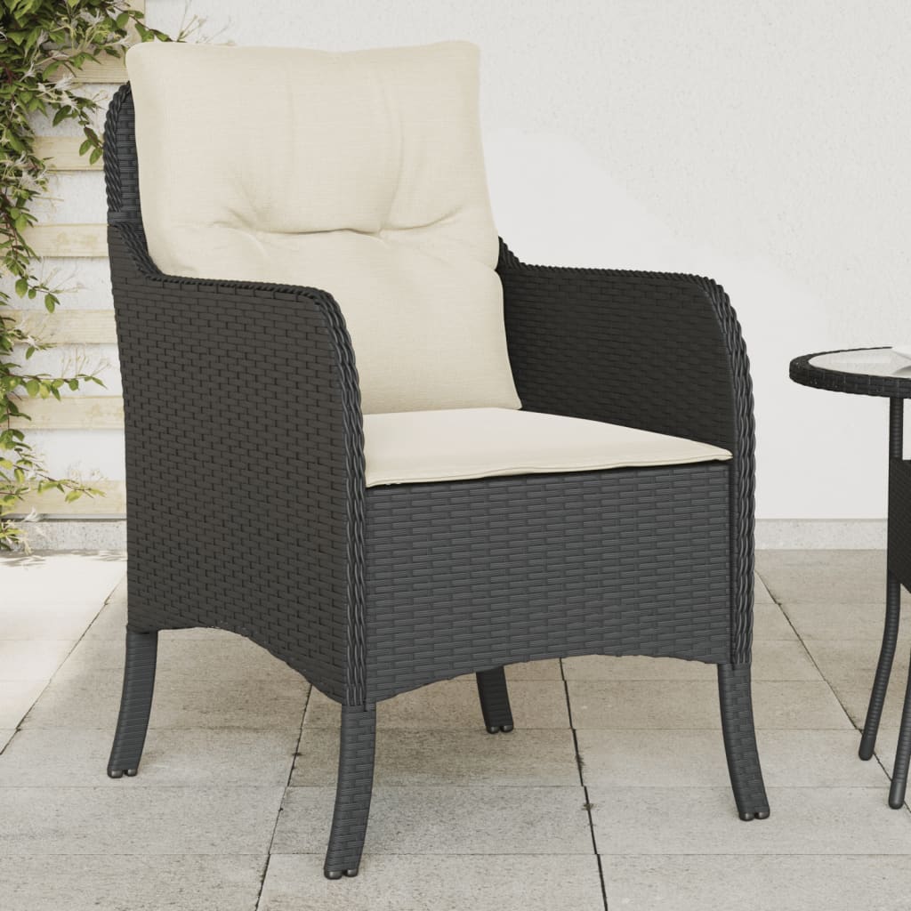 Sillón reclinable de jardín con reposapiés ratán PE beige