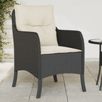 Sillón reclinable de jardín con reposapiés ratán PE beige