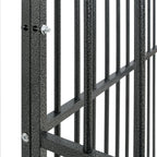 Corralito para perros con 12 paneles acero galvanizado negro