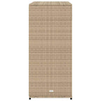 Armario de almacenaje de jardín ratán PE beige 105x55x113 cm