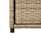 Armario de almacenaje de jardín ratán PE beige 105x55x113 cm