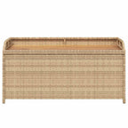 Banco con almacenaje acacia ratán PE beige mezcla 100x50x52 cm