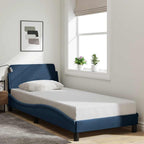 Cama con cabecero madera de ingeniería blanca 90x190 cm