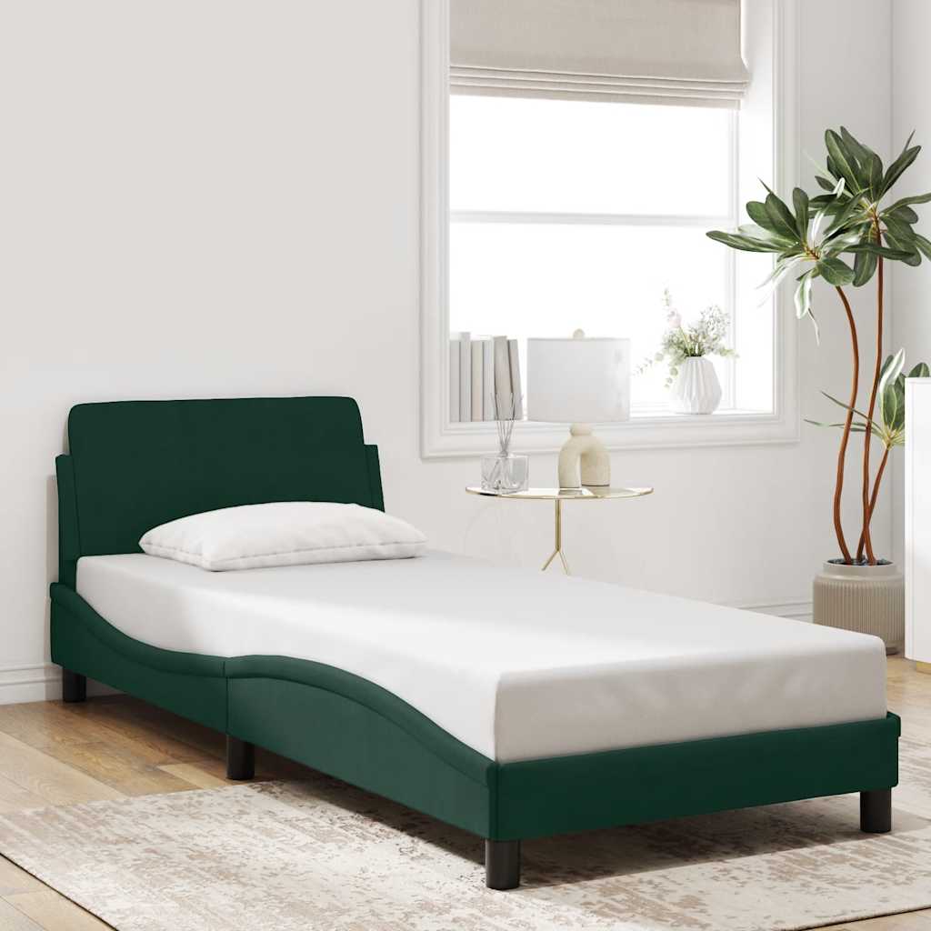 Cama con cabecero madera de ingeniería blanca 90x190 cm