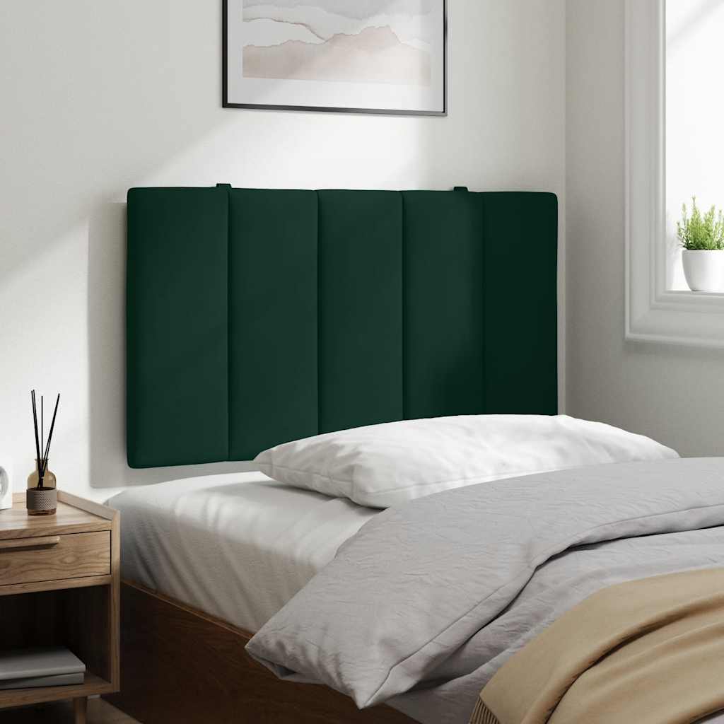 Cabecero de cama acolchado Hanko tela azul 100 cm
