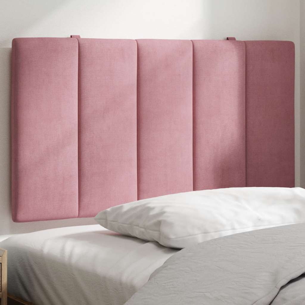 Cabecero de cama acolchado Hanko tela azul 100 cm