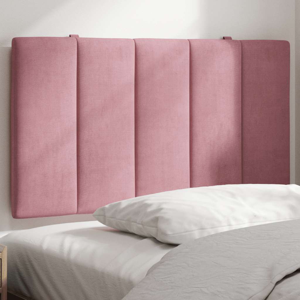 Cabecero de cama acolchado Hanko tela azul 100 cm
