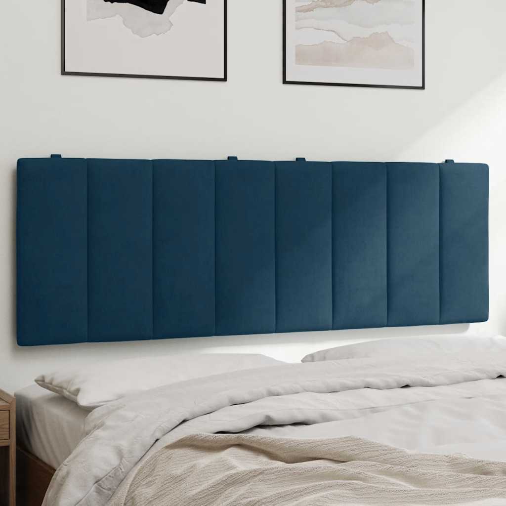Cabecero de cama acolchado Hanko tela azul 100 cm