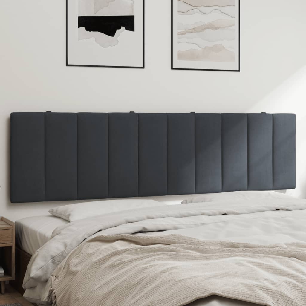 Cabecero de cama acolchado Hanko tela azul 100 cm