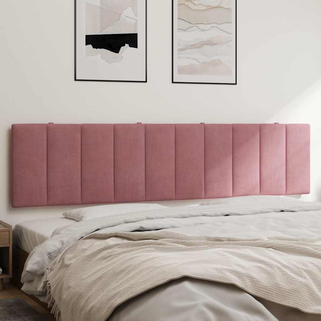 Cabecero de cama acolchado Hanko tela azul 100 cm