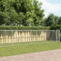 Dog kennel with galvanized steel door grey 10x2x1.5 m