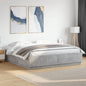 Estructura cama con LED sin colchón marrón oscuro 120x200 cm