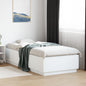 Estructura cama con LED sin colchón marrón oscuro 120x200 cm