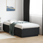 Estructura cama con LED sin colchón marrón oscuro 120x200 cm
