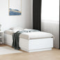 Estructura cama con LED sin colchón marrón oscuro 120x200 cm