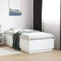 Estructura cama con LED sin colchón marrón oscuro 120x200 cm