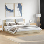 Cama con cabecero madera de ingeniería blanca 90x190 cm