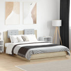 Cama con cabecero madera de ingeniería blanca 90x190 cm