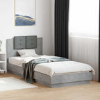 Cama con cabecero madera de ingeniería blanca 90x190 cm