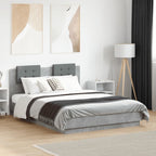Cama con cabecero madera de ingeniería blanca 90x190 cm