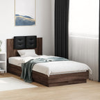 Cama con cabecero madera de ingeniería blanca 90x190 cm