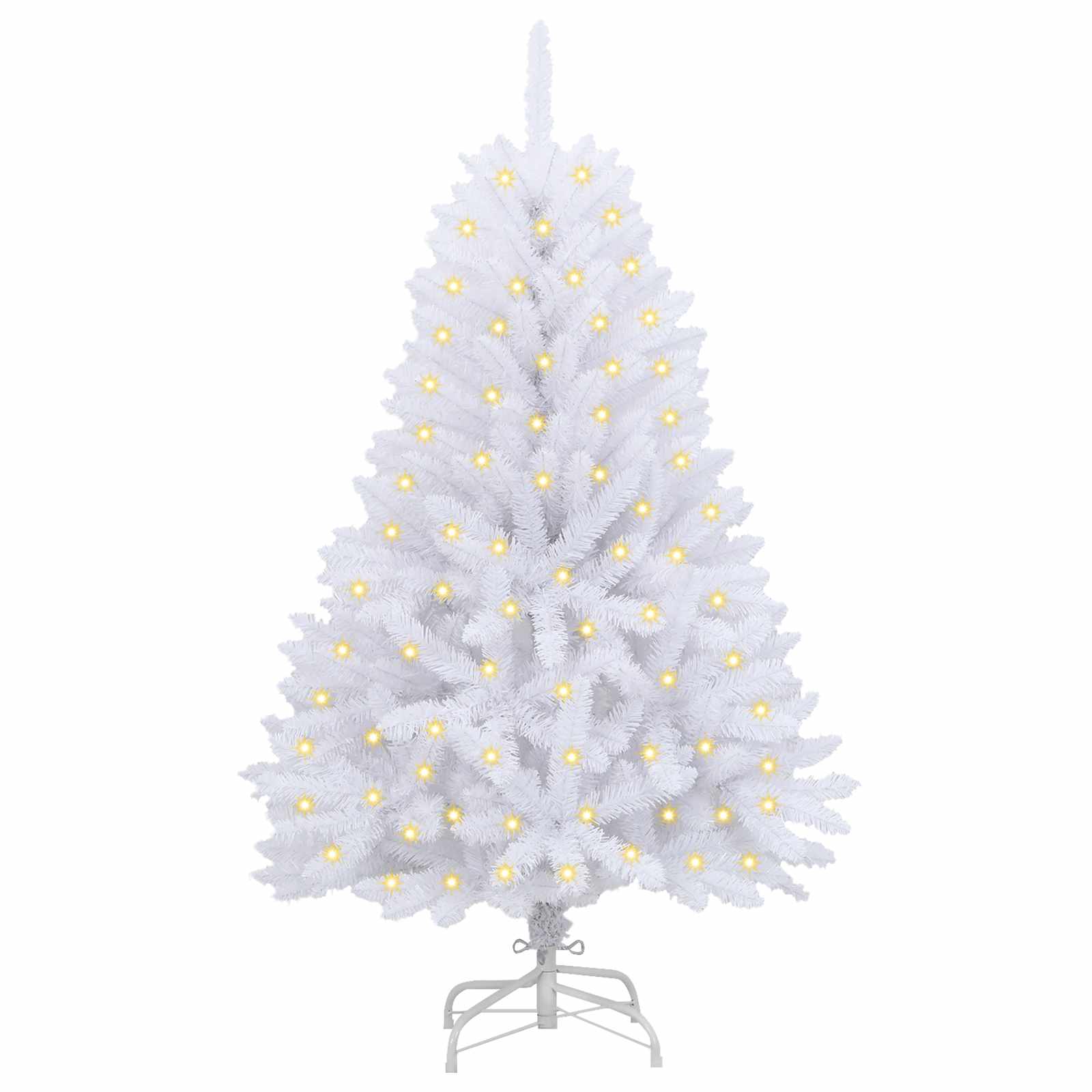 Árbol de Navidad artificial con 150 LED 120 cm PVC y Metal