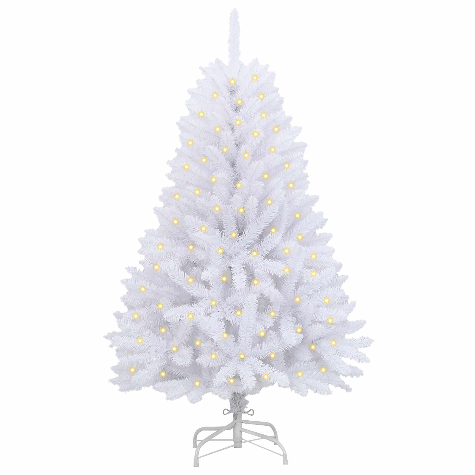 Árbol de Navidad artificial con 150 LED 150 cm PVC y Metal
