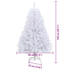 Árbol de Navidad artificial con 150 LED 150 cm PVC y Metal