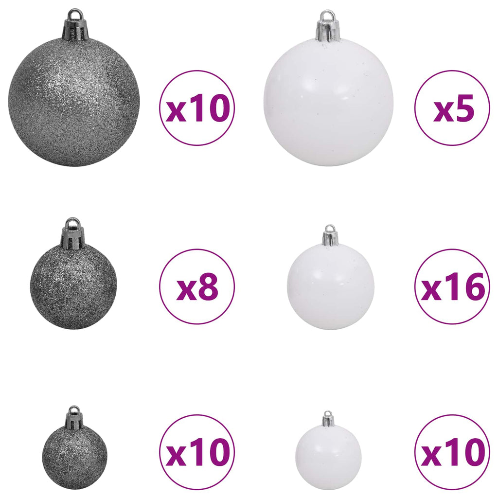 Árbol de Navidad artificial 106 x 106 x 210 cm PVC y Metal