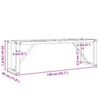 Patas de mesa de centro estructura O acero 140x30x43 cm
