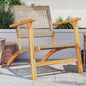 Sillas de jardín 2 uds madera de acacia y ratán sintético beige