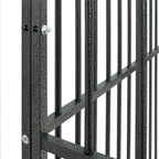 Jaula para perros con ruedas acero galvanizado negro