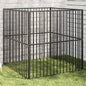 Corralito para perros con 12 paneles acero galvanizado negro